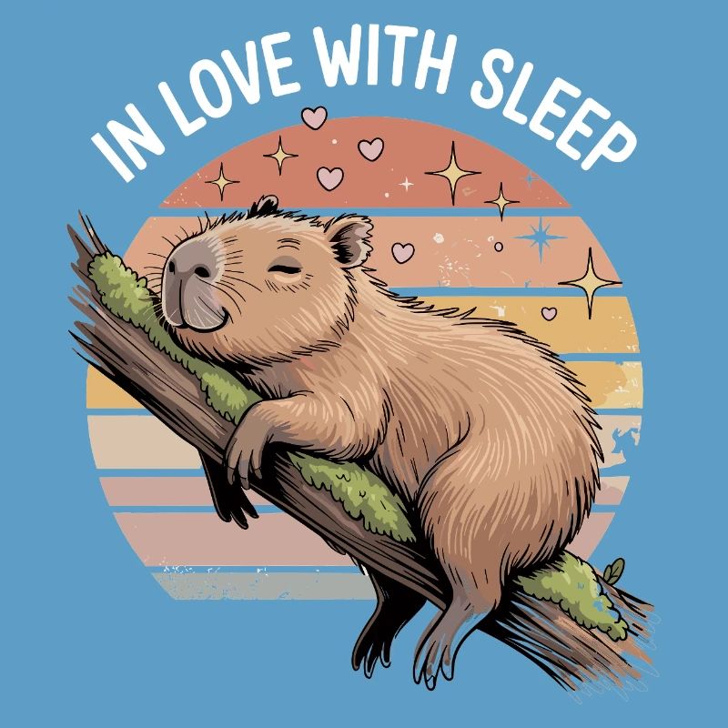 Conception de sommeil Capybara mignon