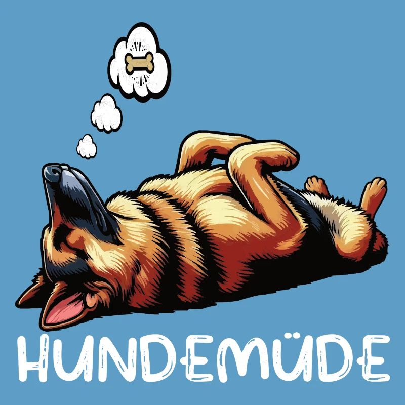 Hundemüde Deutscher Schäferhund Schäferhundhalter
