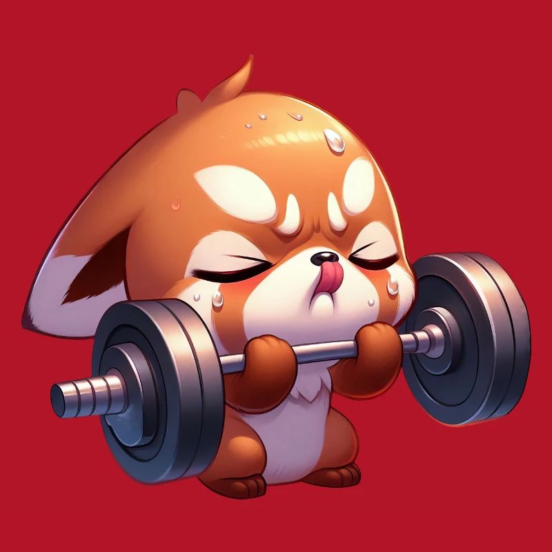 Cute Shiba Inu Fox Training Chibi Workout
