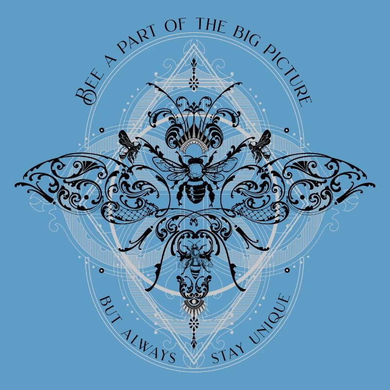 Bee psychedelic geometry pattern cool saying