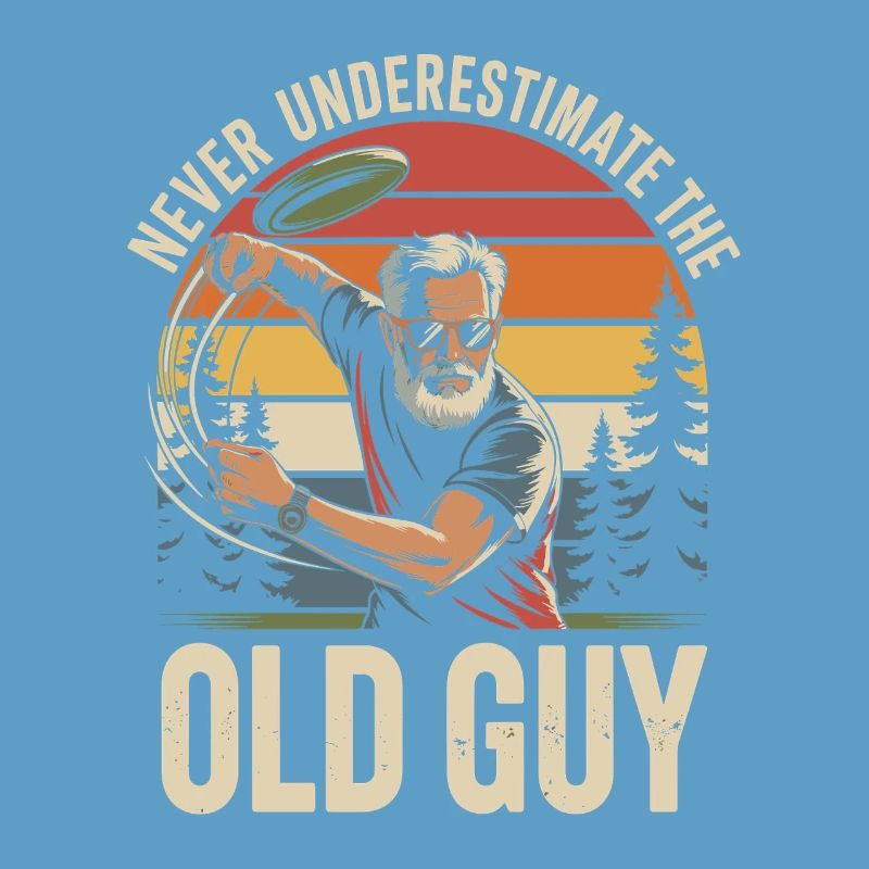 Never Underestimate the old guy disc golfing