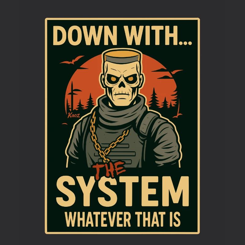 Skeleton vs. the System – Dark & Ironic