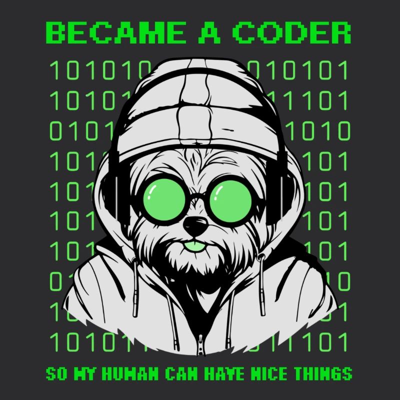 Devenu codeur – Hacker Dog Binary Look