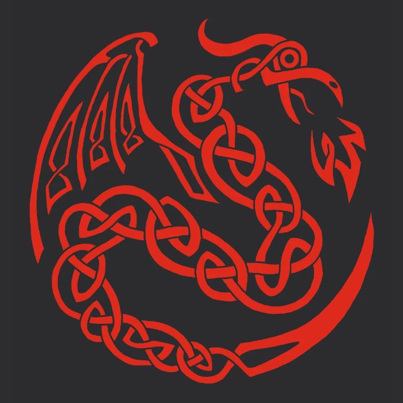 Dragon celte rouge