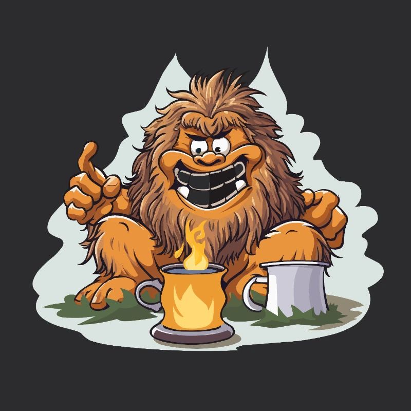 Kaffee Yeti mit Feuerlust