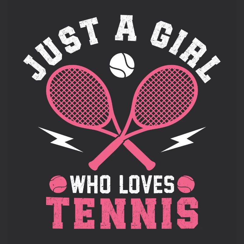 Einfach ein Mädchen, das Tennis liebt,