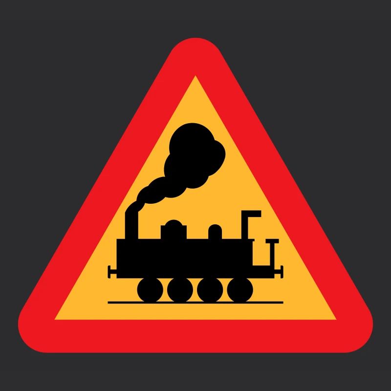 Train de panneau d'avertissement