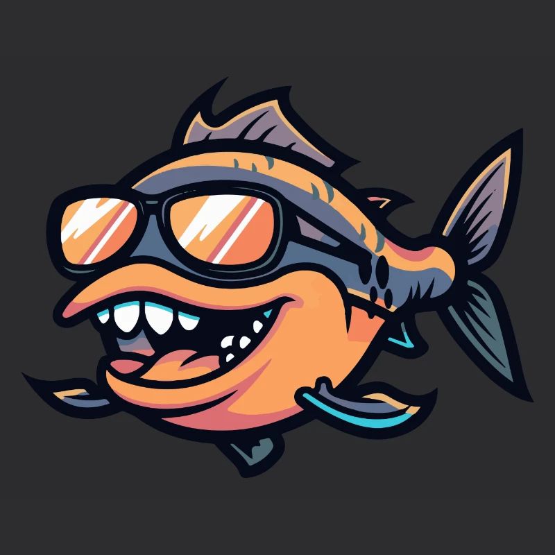 Piranha Fish Comic Cool