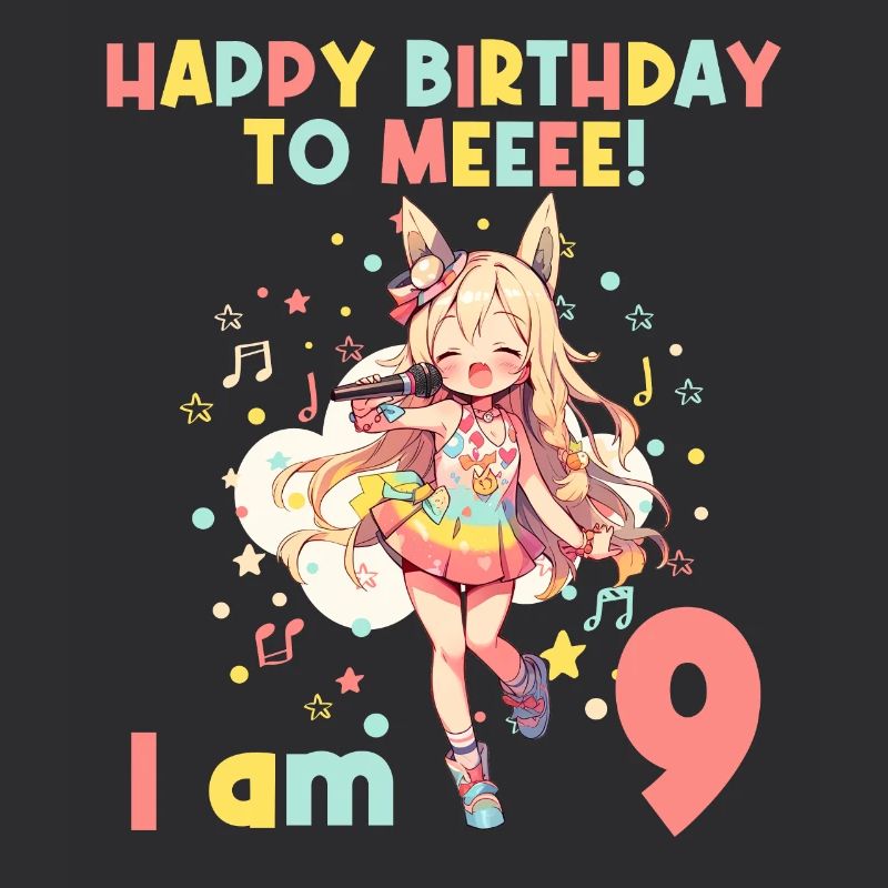 Anime Mandga K-Pop KPop Mädchen 9. Geburtstag