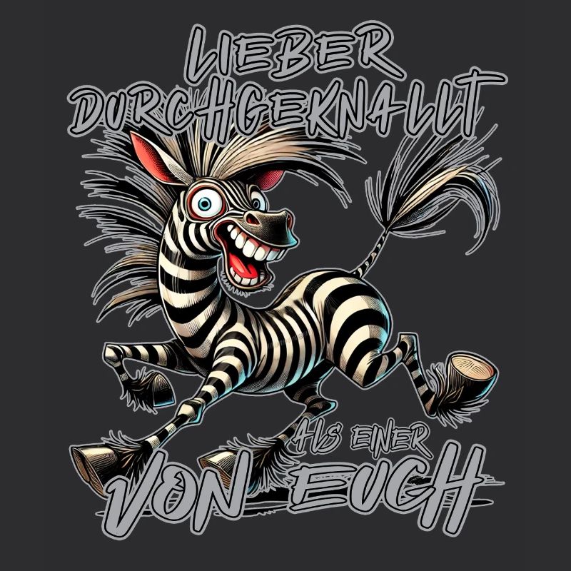 Zebra Lieber durchgeknallt als einer von euch
