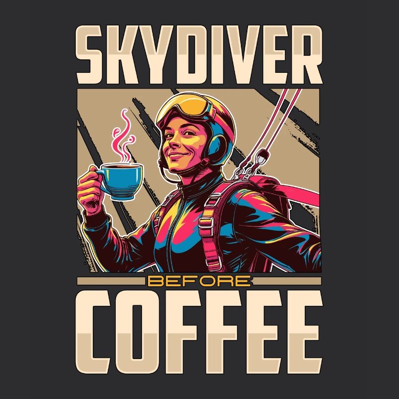 Skydiver Before Coffee Parachuting Coffee Lover