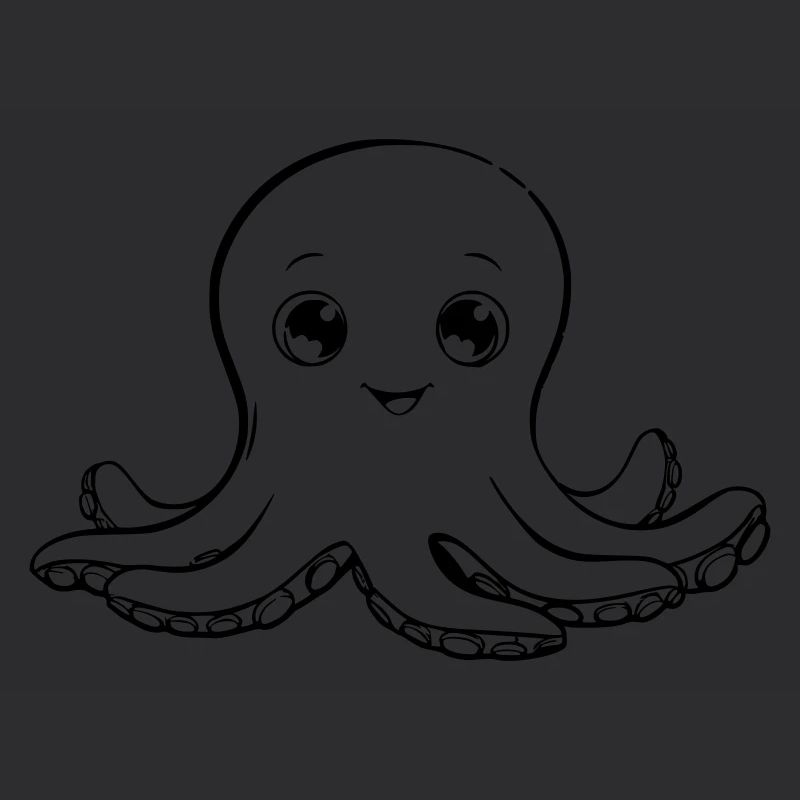 Cute okotpus as vector illustration