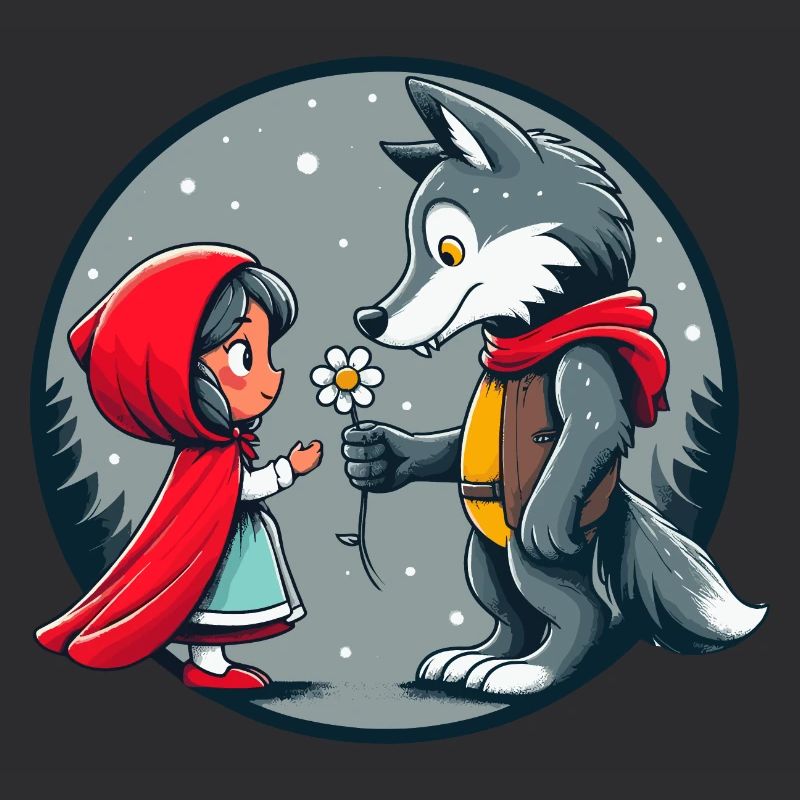 Rotkäppchen Wolf Märchen Kinder Blume Märchenfigur