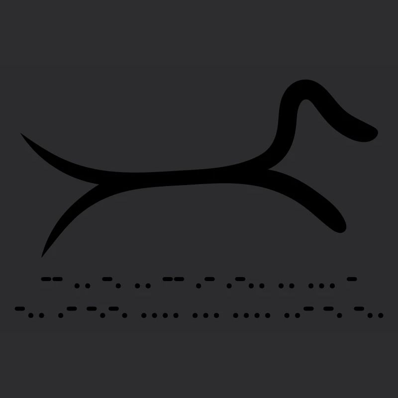 Dachshund with morse code