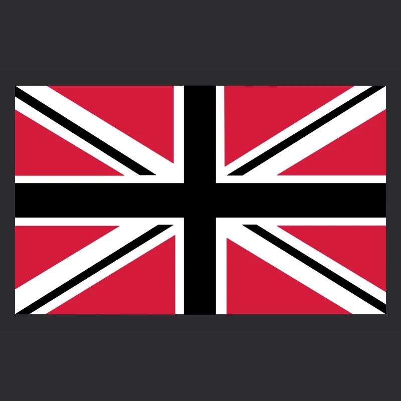 Union Jack | noir-blanc-rouge | bannière | drapeau