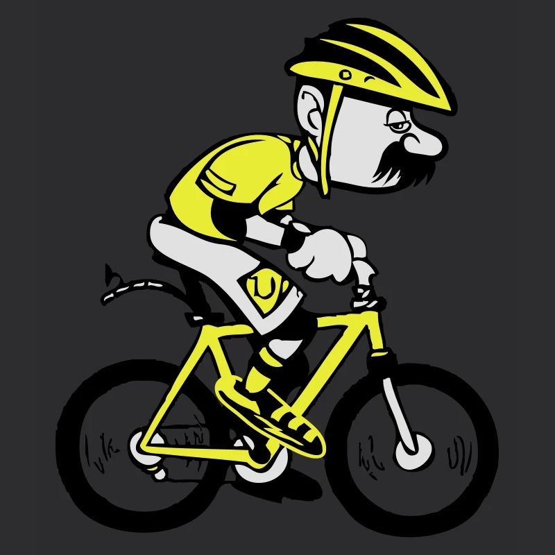 Bicycle humorous comic book age man