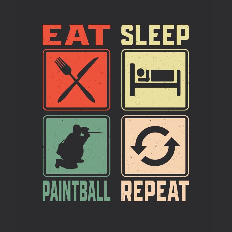 Manger dormir Paintball Répéter Paintballer Tactique Pl