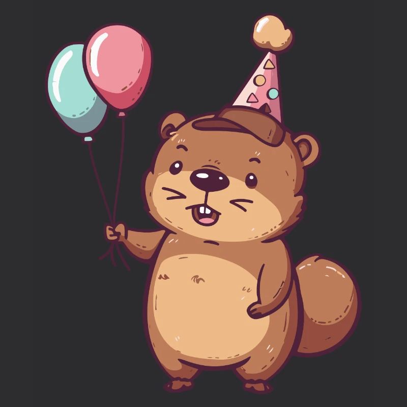 Biber Geburtstag Comic Niedlich