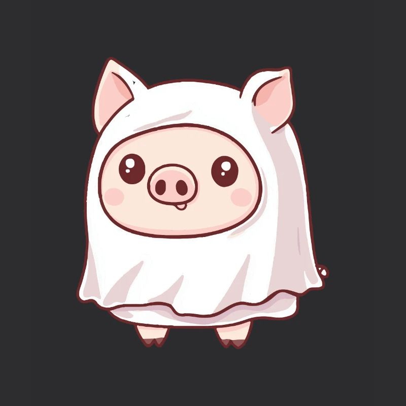 Schwein Halloween Comic Geist