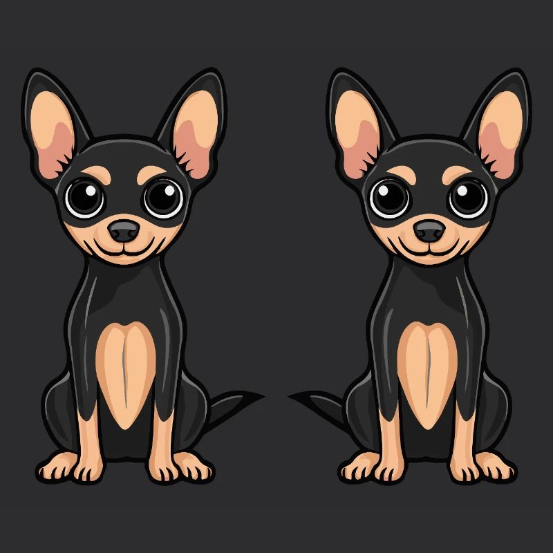 Pinscher Hund Comic