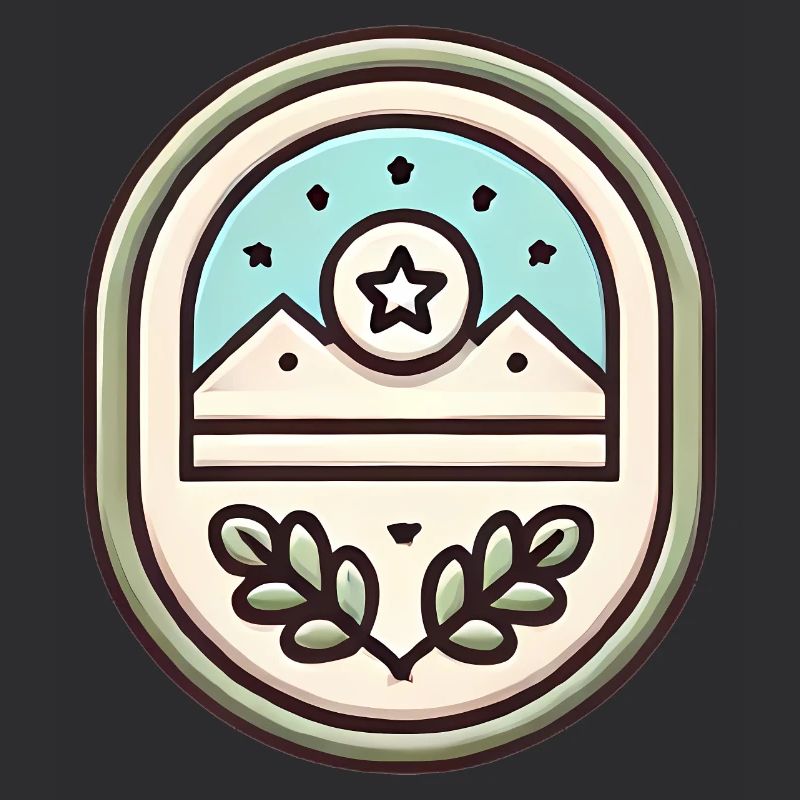 Simple Badge Design Soft Illustration