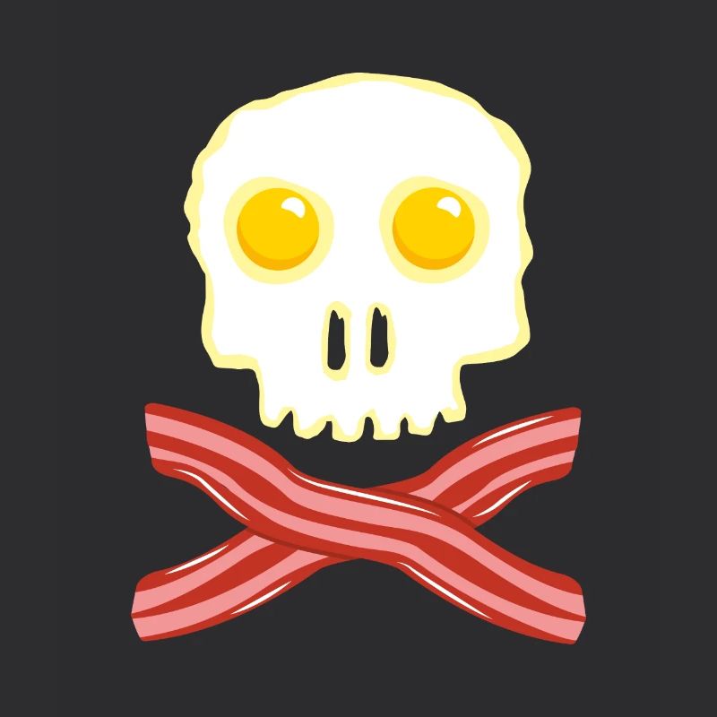 Bacon and eggs Skull Skull - Bacon Eggs