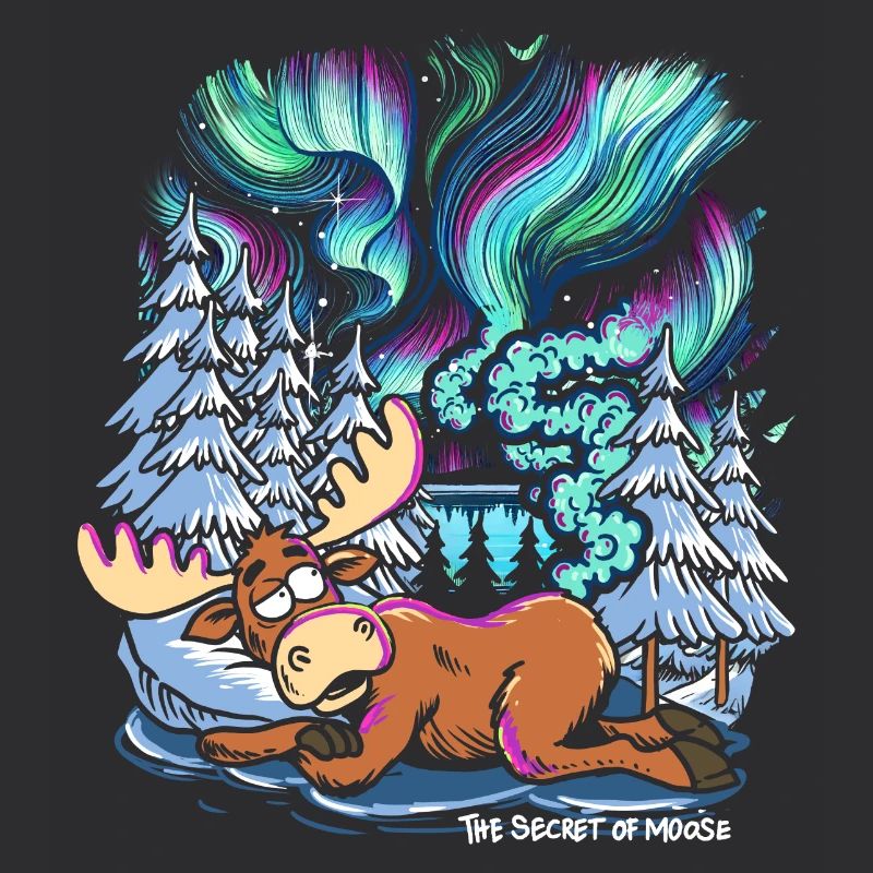 Northern Lights - Moose - Aurora Borealis