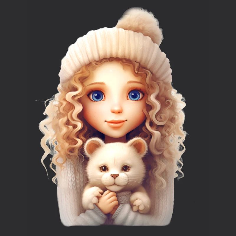 Fille avec chat