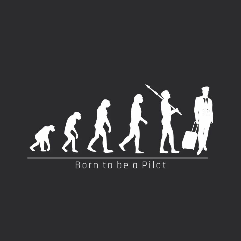 Evolution Pilot Beruf lustiges cooles Geschenk