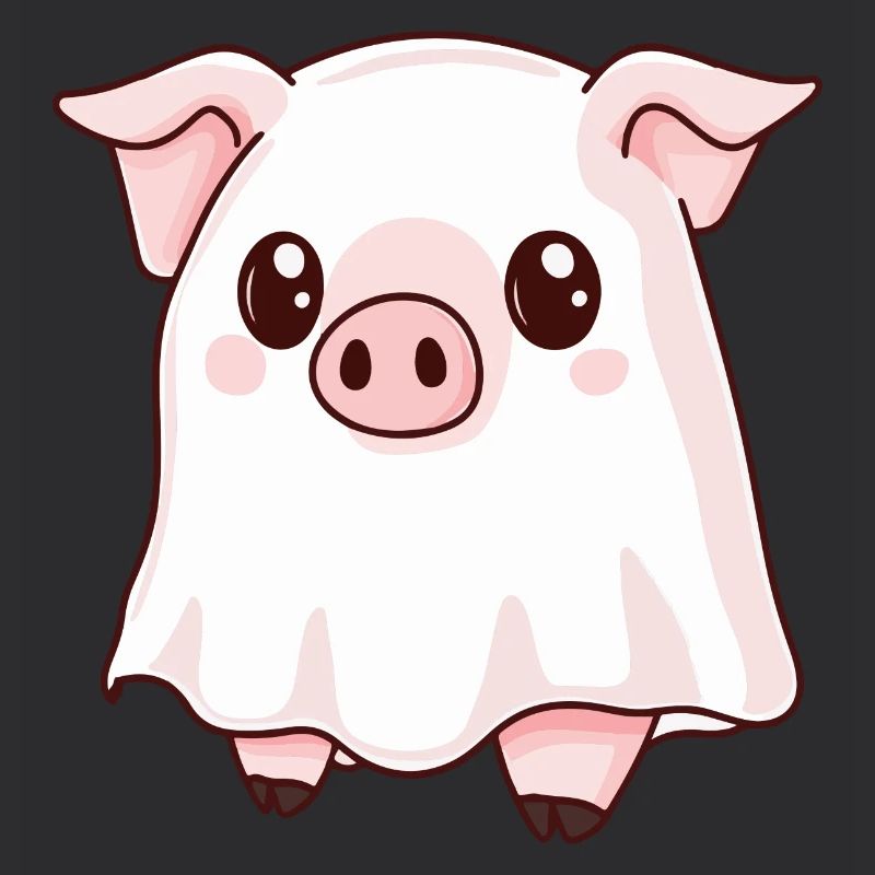 Pig Halloween Funny Ghost
