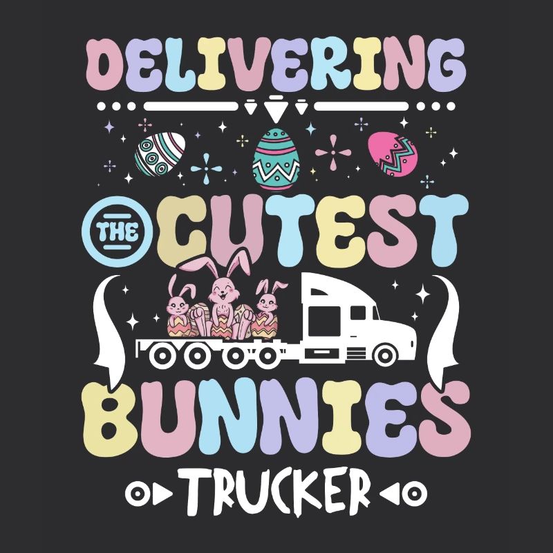 Delivering The Cutest Bunnies Easter Trucker
