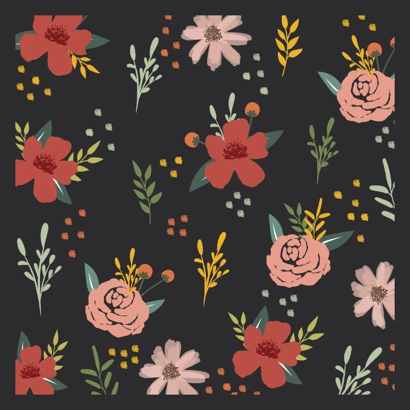 Cadeau mignon d'amant de nature de fleur de motif d'impression florale