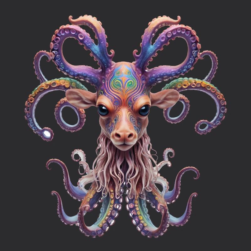 Pieuvre psychédélique de cerf de Goa