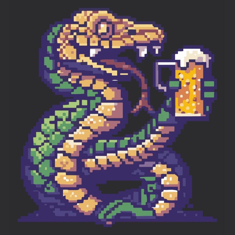 Snake Cobra Beer Pixel