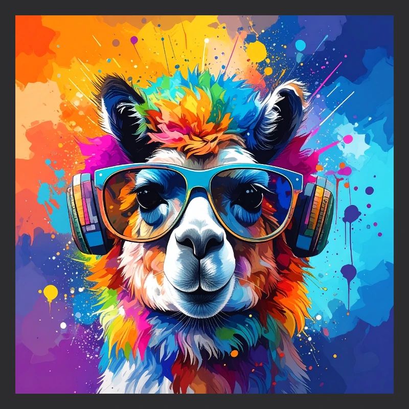 lama,graffiti,peinture,coloré