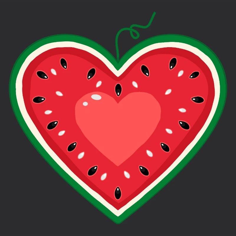 Conception de pastèque comme un cœur