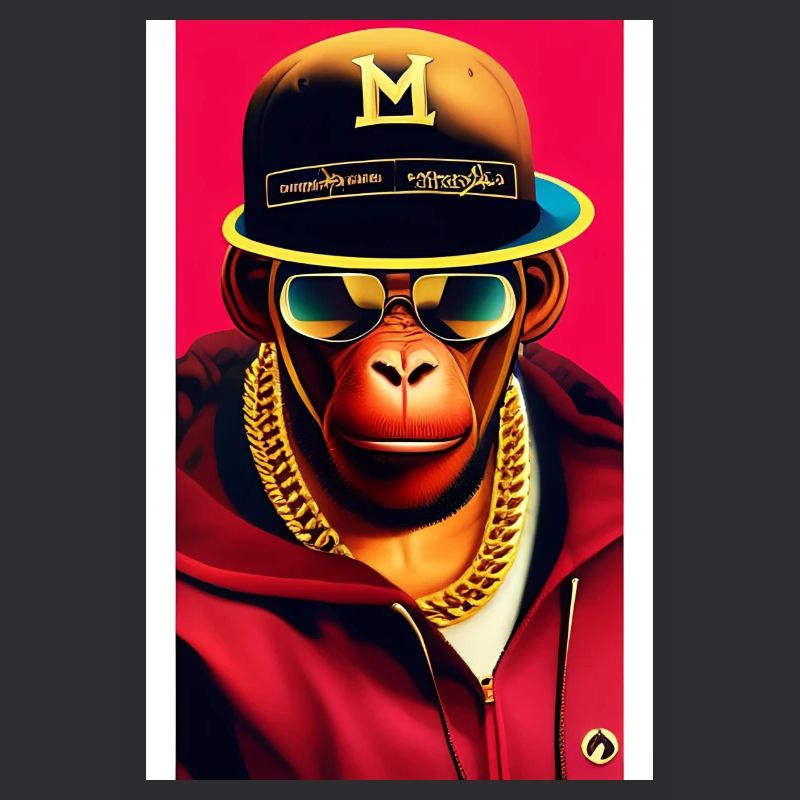 Cool monkey with gold chain