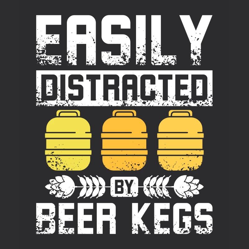 Easily distracted by beer kegs