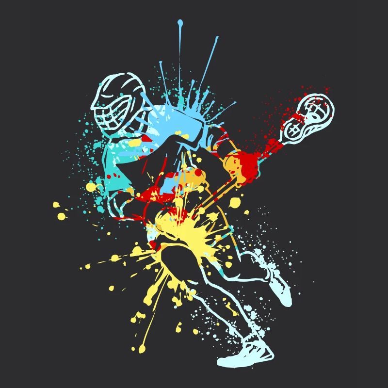 Splash Art Lacrosse Player