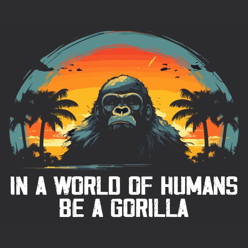 In einer Welt der Menschen Sei ein Gorilla Gorillas Gorillas