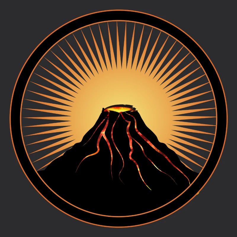 Vulkan Patch mit flüßiger Lava