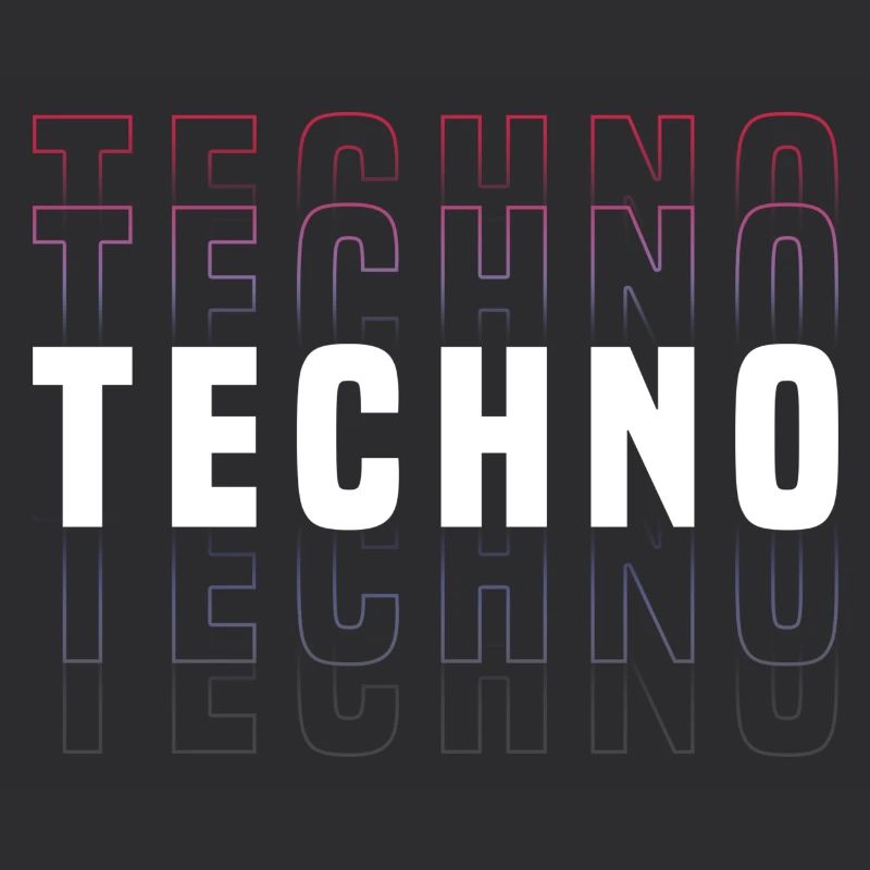 Futuristisches Techno-Design mit Neonfarben