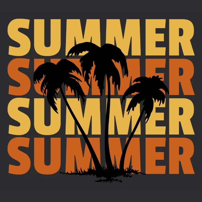 Tropical Summer Palm Tree Pattern