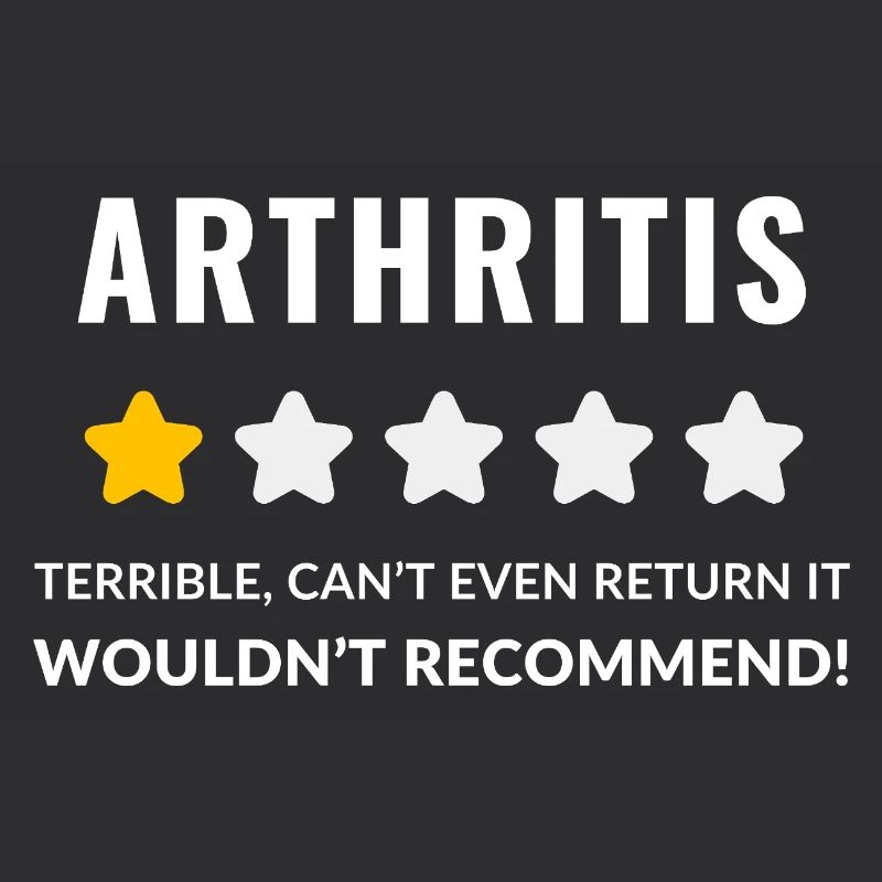 Conception typographique audacieuse pour la sensibilisation à l'arthrite