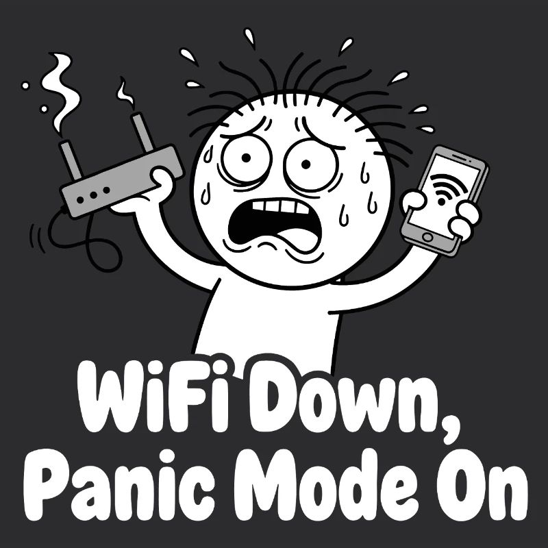 WiFi-Ausfall Panikmodus Meme