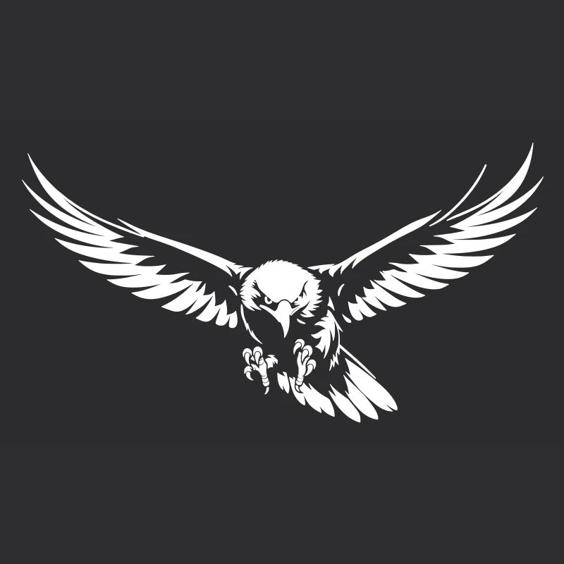 Attacking eagle in flight