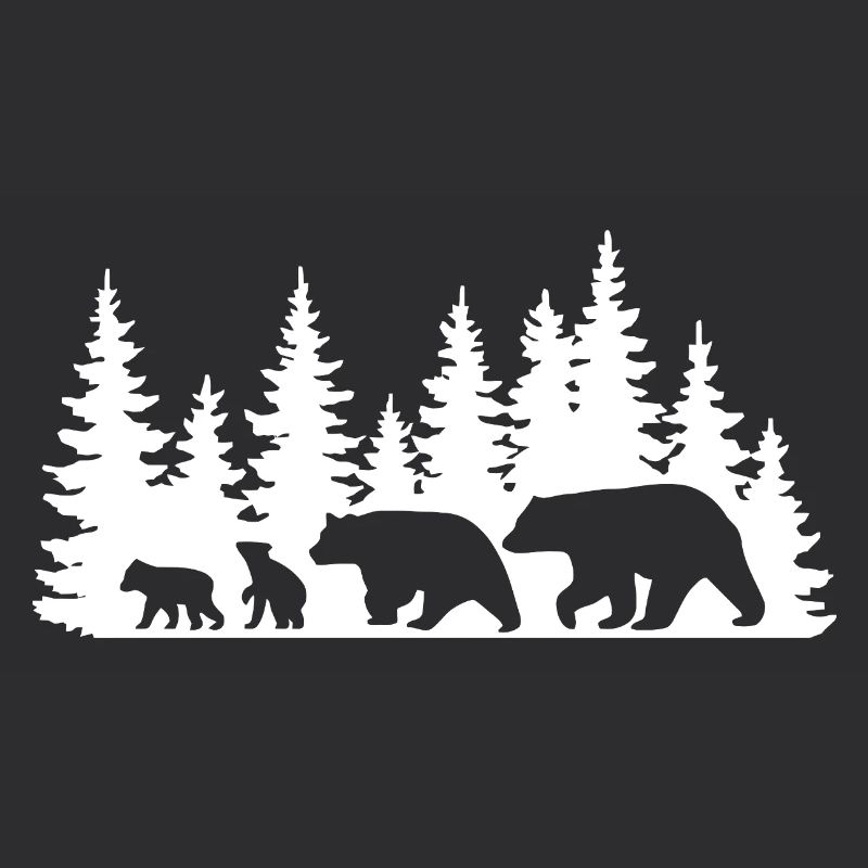 Silhouette Wald Tierwelt Design