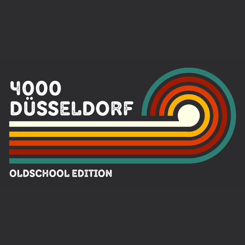 Düsseldorf Retro Shirt 4000 PLZ Postleitzahl 