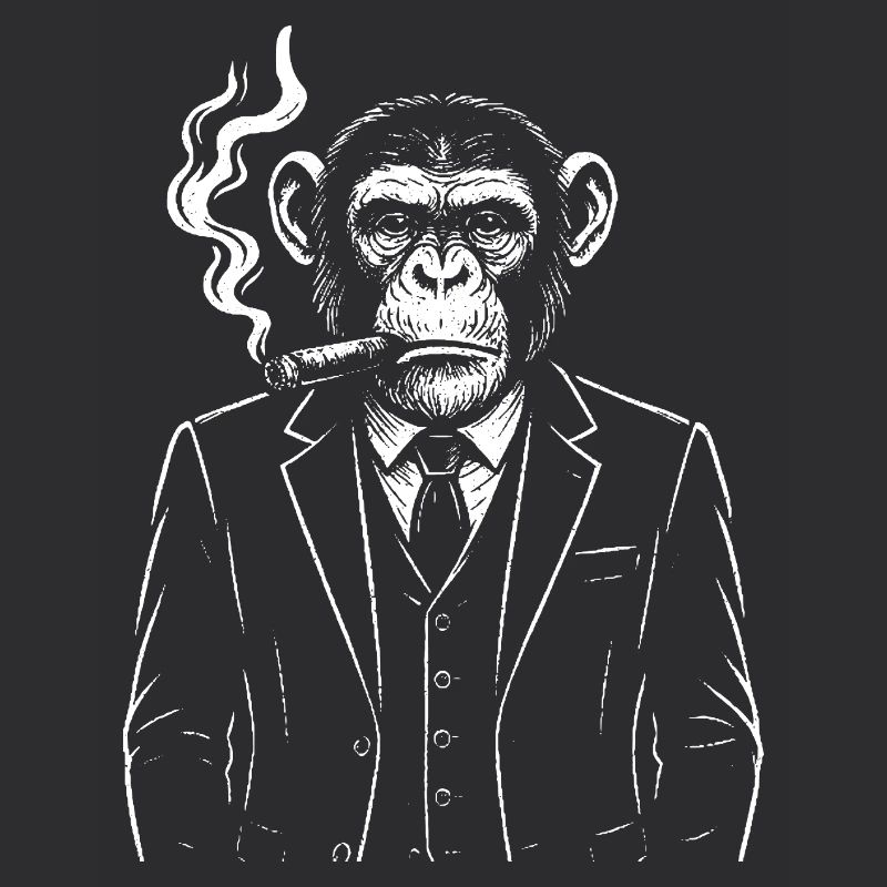 Elegant Monkey Smoking Cigar