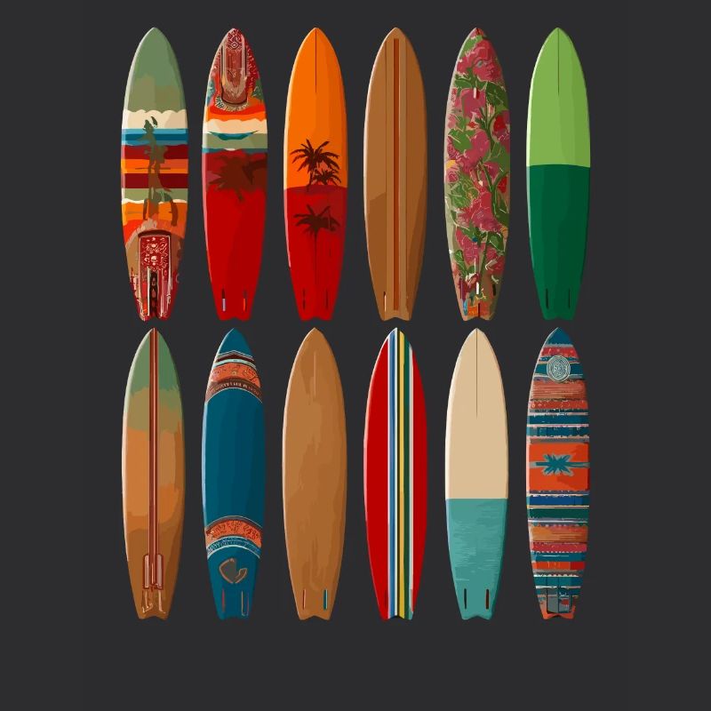 Conception de surfeur coloré pour la mode de plage